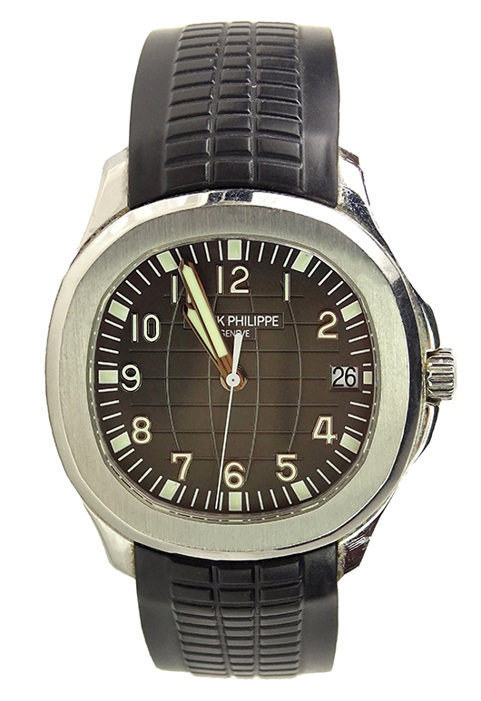 Patek Philippe Aquanaut stainless steel watch. Price realized: $12,980. Kodner Galleries image.
